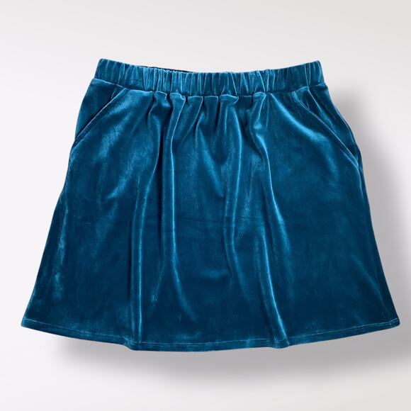 Copper‎ Key NWT Velour Skirt Girls Size L Green Preppy Minimalist - Picture 1 of 8